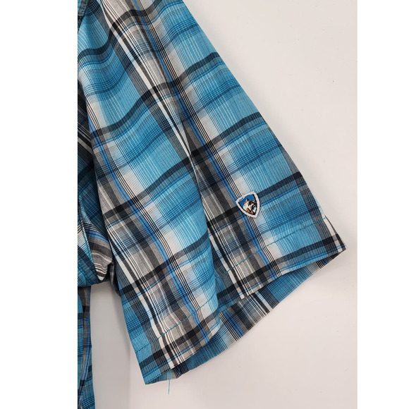 Men's Kuhl Short Sleeve Button Up Blue Large - Picture 7 of 11